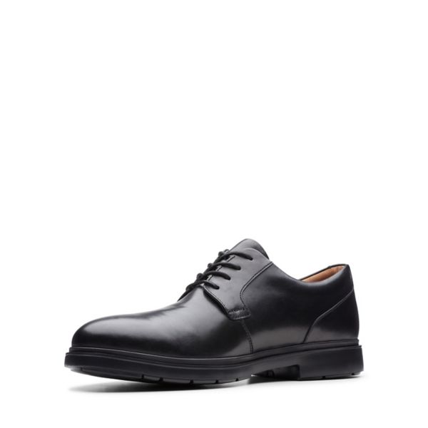Clarks Mens Un Tailor Tie Wide Fit Shoes Black | CA-8471950